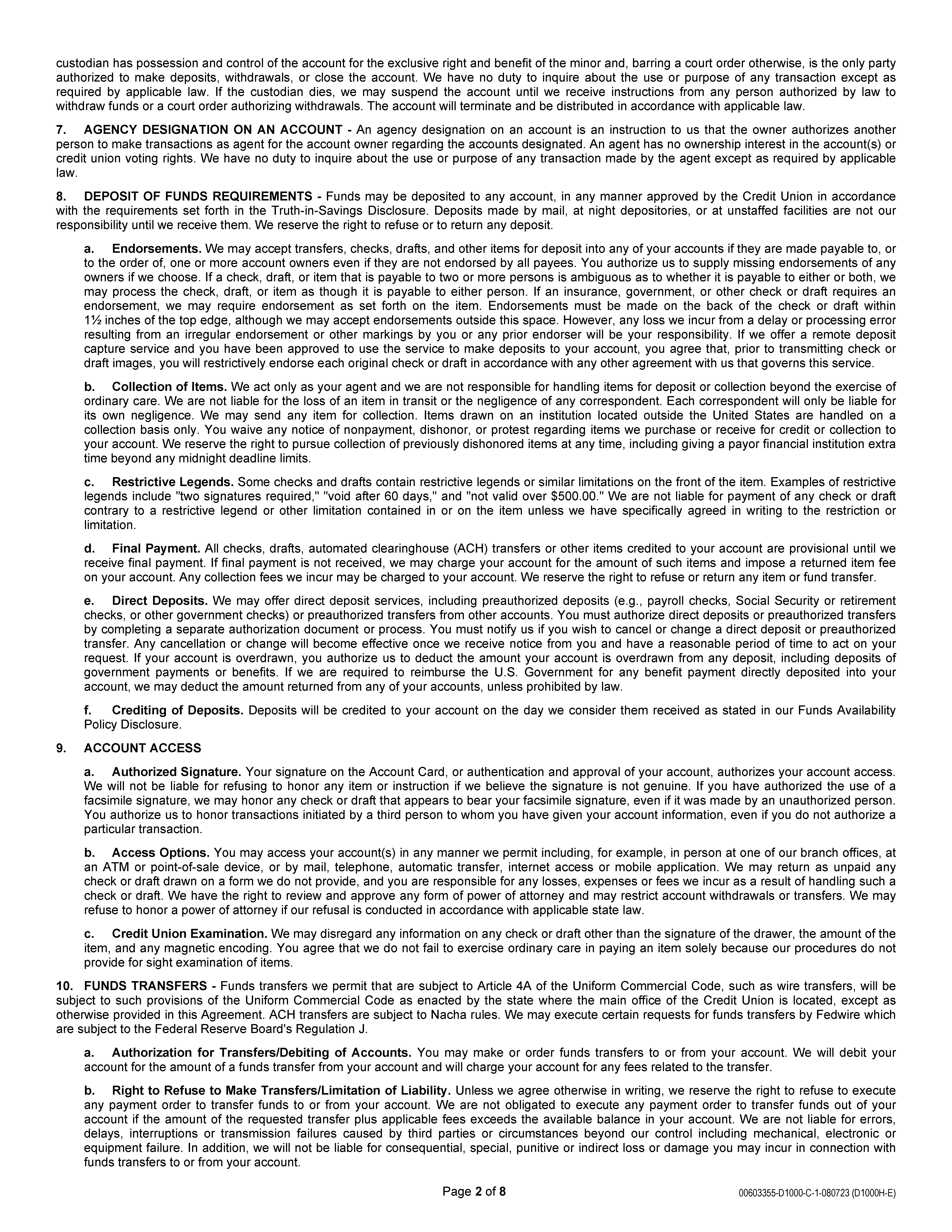 Membership and Account Agreement - March 2024_Page_2