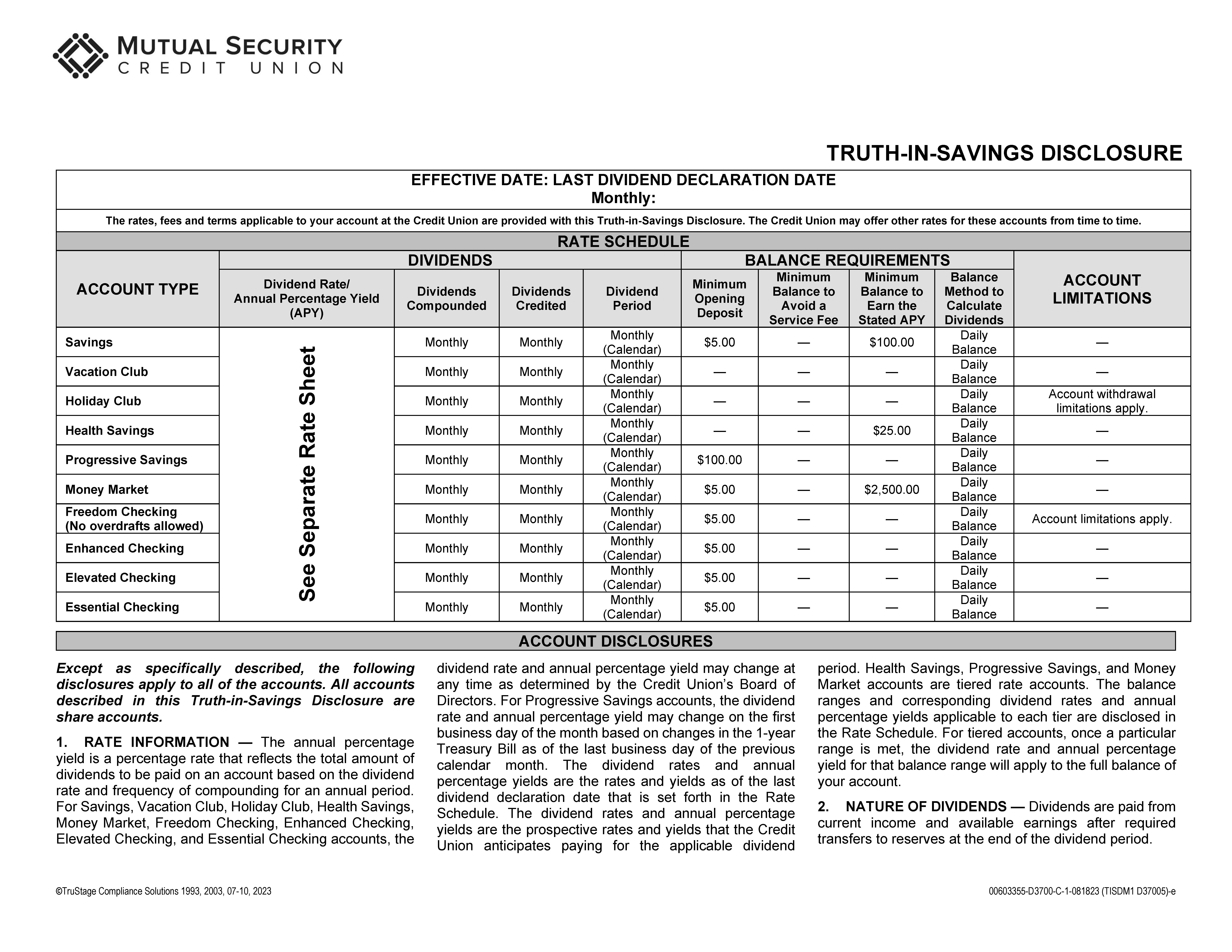 TISA - Savings and Checking Accounts - English_Page_1